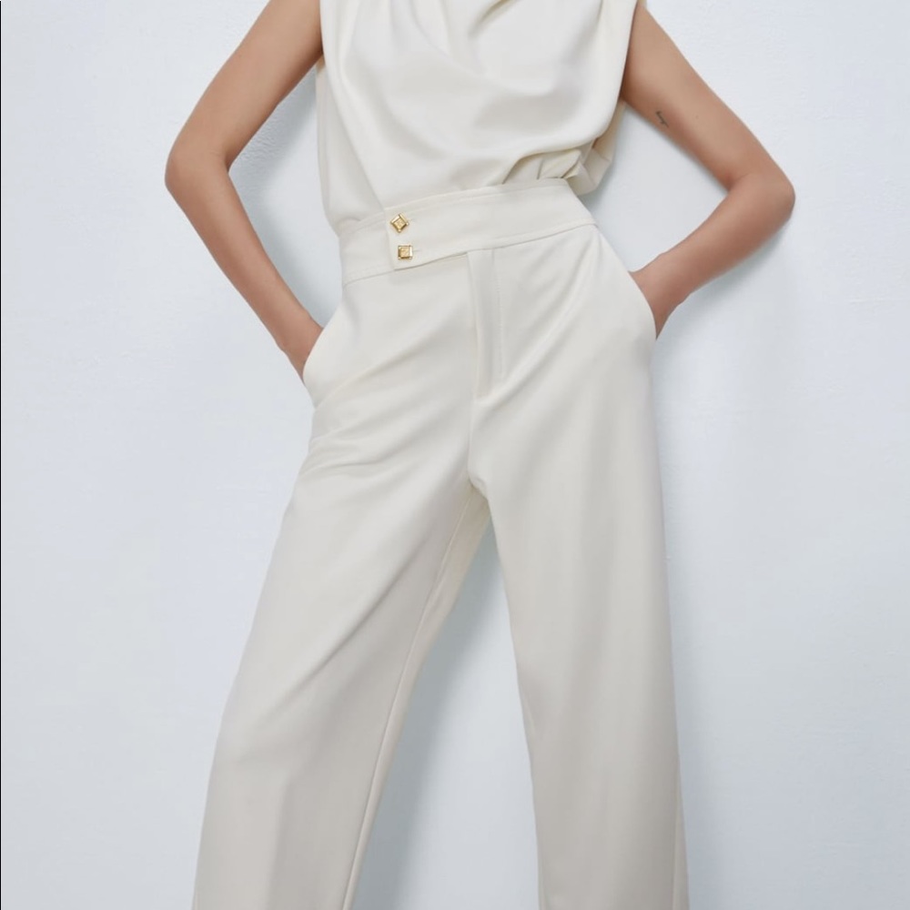 ZARA Waist Detail Pants - Picture 2 of 7